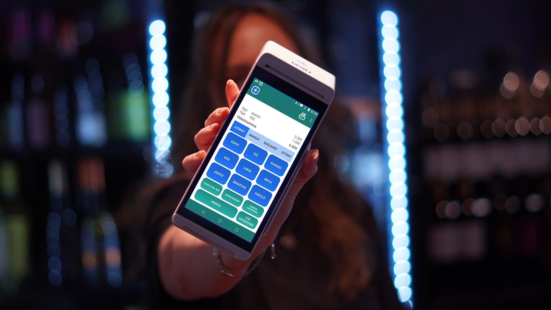 Jeemly Move -kassaohjelma toimii Netsin nopeassa SmartPOS-maksupäätteessä.